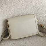 Saint Laurent Cream Calfskin Medium Solferino Bag