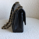 Vintage Chanel Black Caviar Medium Classic Flap with 24k Gold Hardware