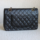 Vintage Chanel Black Caviar Medium Classic Flap with 24k Gold Hardware
