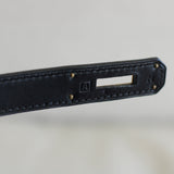 Vintage Hermès Black Box Calf Kelly 28 Gold Hardware