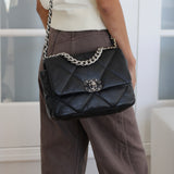 Chanel 22S Black Lambskin Small 19 with Mixed-Metal Hardware
