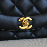 Vintage Chanel Back Lambskin Small Diana with 24k Gold Hardware