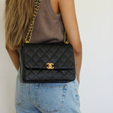 Chanel Black Caviar Small Coco First with Aged Gold Hardware