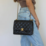 Chanel Black Caviar Small Coco First with Aged Gold Hardware