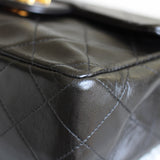 Vintage Chanel Black Lambskin Mini Square with 24k Gold Harware