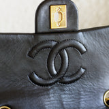 Vintage Chanel Black Lambskin Mini Square with 24k Gold Harware