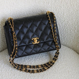 Chanel Black Caviar Small Coco First with Aged Gold Hardware