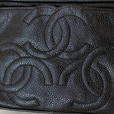 Vintage Chanel Black Caviar Mini Camera Bag with 24k Gold Hardware