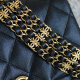Chanel Black Caviar Small Coco First with Aged Gold Hardware