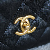 Chanel Black Caviar Small Coco First with Aged Gold Hardware
