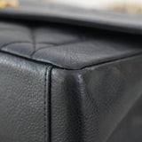 Vintage Chanel Black Caviar Medium Diana with 24k Gold Hardware