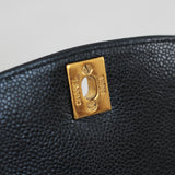 Vintage Chanel Black Caviar Medium Diana with 24k Gold Hardware