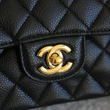 Chanel Black Caviar Medium Classic Flap with Gold Hardware