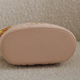 Dior Pink Lambskin Cannage Mini Caro Vanity