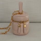 Dior Pink Lambskin Cannage Mini Caro Vanity