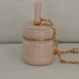 Dior Pink Lambskin Cannage Mini Caro Vanity