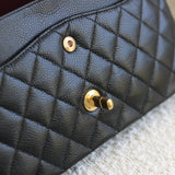 Chanel Black Caviar Medium Classic Flap with Gold Hardware