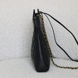 Chanel Black Crumpled Calfskin Mini 31 Shopping Bag with Light Gold Hardware
