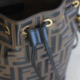 Fendi Brown Calfskin Mon Tresor Mini Bucket Bag