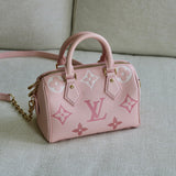 Louis Vuitton Rose Pink Monogram Empreinte Speedy Bandouliere 20