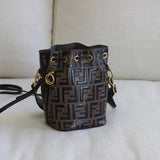 Fendi Brown Calfskin Mon Tresor Mini Bucket Bag