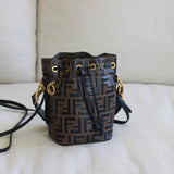 Fendi Brown Calfskin Mon Tresor Mini Bucket Bag