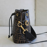 Fendi Brown Calfskin Mon Tresor Mini Bucket Bag
