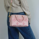 Louis Vuitton Rose Pink Monogram Empreinte Speedy Bandouliere 20