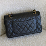 Vintage Chanel Black Caviar Small Classic Flap with 24k Gold Hardware