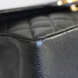 Vintage Chanel Black Caviar Small Classic Flap with 24k Gold Hardware