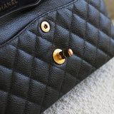 Vintage Chanel Black Caviar Small Classic Flap with 24k Gold Hardware