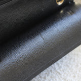 Vintage Chanel Black Caviar Small Classic Flap with 24k Gold Hardware