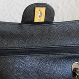 Vintage Chanel Black Caviar Small Classic Flap with 24k Gold Hardware