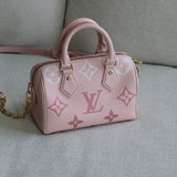 Louis Vuitton Rose Pink Monogram Empreinte Speedy Bandouliere 20