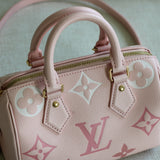 Louis Vuitton Rose Pink Monogram Empreinte Speedy Bandouliere 20