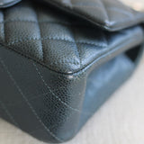 Chanel Pearly Petroleum Blue Caviar Mini Rectangle with Gold Hardware