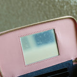 Chanel Pink Lambskin Vanity on Chain with Light Gold Hardware
