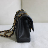 Chanel Black Caviar Small Classic Flap with Gold Hardware