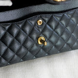 Chanel Black Caviar Small Classic Flap with Gold Hardware