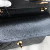 Chanel Black Caviar Small Classic Flap with Gold Hardware