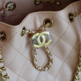 Chanel Light Pink Caviar Mini 25 Hobo Bag with Aged Gold Hardware