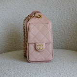Chanel Light Pink Caviar Mini 25 Hobo Bag with Aged Gold Hardware
