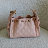 Chanel Light Pink Caviar Mini 25 Hobo Bag with Aged Gold Hardware