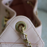 Chanel Light Pink Caviar Mini 25 Hobo Bag with Aged Gold Hardware
