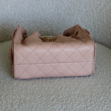 Chanel Light Pink Caviar Mini 25 Hobo Bag with Aged Gold Hardware