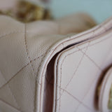Chanel Light Pink Caviar Mini 25 Hobo Bag with Aged Gold Hardware