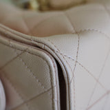 Chanel Light Pink Caviar Mini 25 Hobo Bag with Aged Gold Hardware