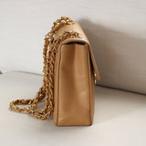 Vintage Chanel Dark Beige Beige Caviar Jumbo with 24k Gold Hardware