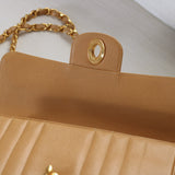 Vintage Chanel Dark Beige Beige Caviar Jumbo with 24k Gold Hardware