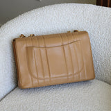 Vintage Chanel Dark Beige Caviar Jumbo with 24k Gold Hardware